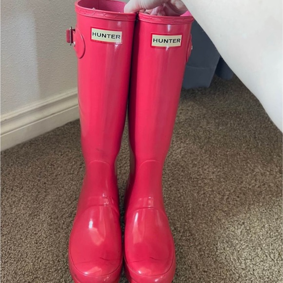 Pink hunter boots size 6 great condition - Picture 3 of 3
